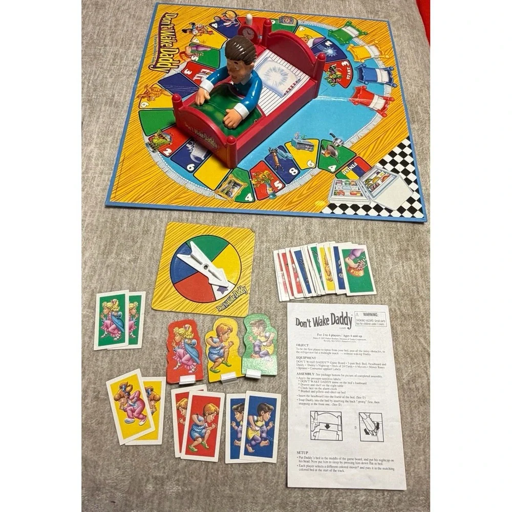 Vintage Don't Wake Daddy Board Game Parker Brothers 1992 Complete‎ Read Desc